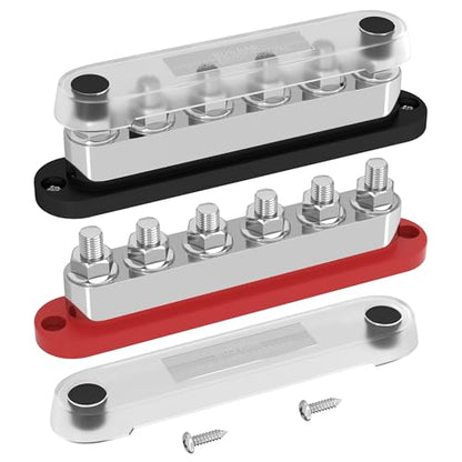 600A Power Distribution Block 12V Bus Bar Terminal Block 6 x 3