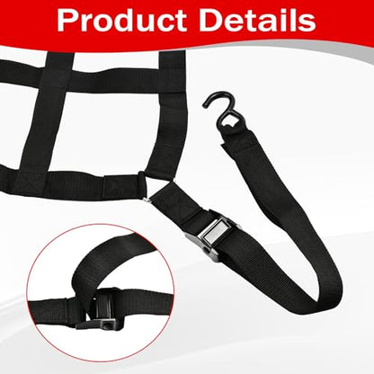 42" x 50" Truck Bed Cargo Net with Adjustable Cam Buckles & S