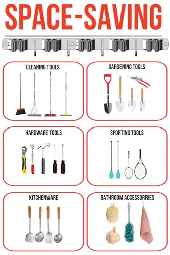 Mop and Broom Holder Wall Mount