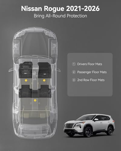 Floor Mats for Nissan Rogue 2026 2025 2024 2023 2022 2021