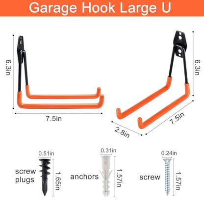 Heavy Duty Steel Garage Storage Hooks (10 Count)