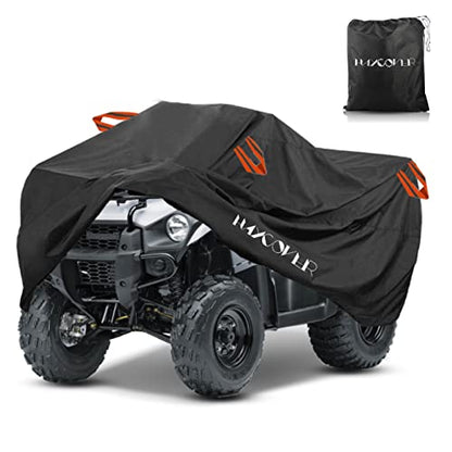ATV Cover Waterproof for Polaris Sportsman Yamaha Grizzly Honda Kawasaki with Straps Reflective Storge Black 82x47x45 inch