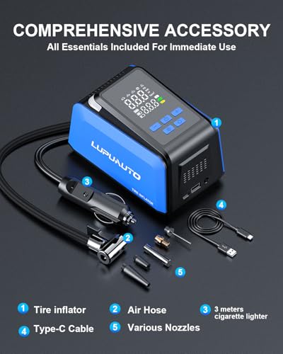 150PSI Portable Tire Inflator 2X Fast Cordless Air Compressor Car Pump