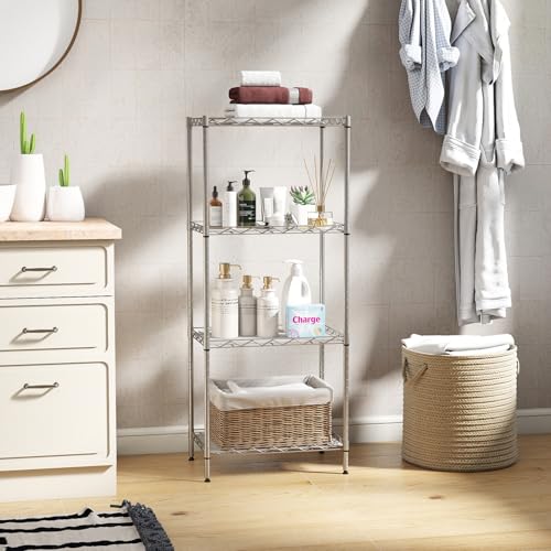 4 Tier Wire Storage Shelves