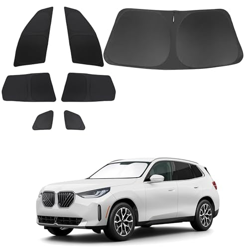 Window Shades for BMW X3 2025 2026 Accessories Car Side Full Windows Rear Triangular Windshield Sun Shade Sun UV Rays & Privacy Protection for Camping 7PCS (7 Count)