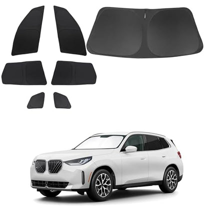 Window Shades for BMW X3 2025 2026 Accessories Car Side Full Windows Rear Triangular Windshield Sun Shade Sun UV Rays & Privacy Protection for Camping 7PCS (7 Count)