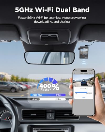 A229 Plus Dash Cam Front and Rear
