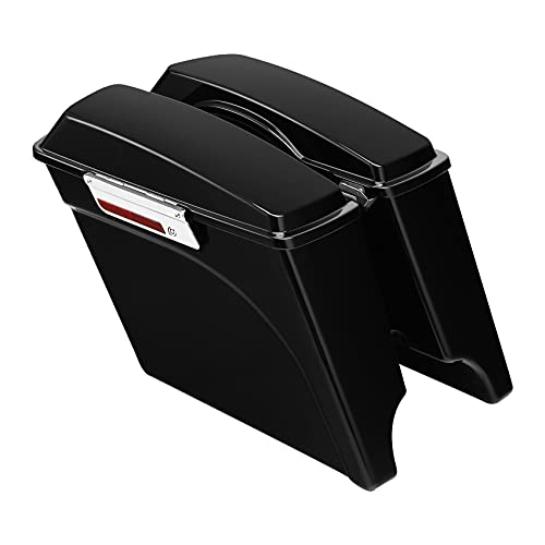 Motorcycle 5" Stretched Saddlebags with Chrome Conversion Brackets Fit For Harley Softail Deluxe Heritage Softail 1984