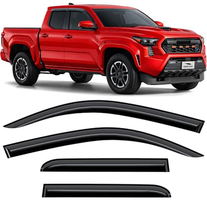 Tape on Extra Durable Rain Guards for Toyota Tacoma Double Cab 2024 (4 Count)
