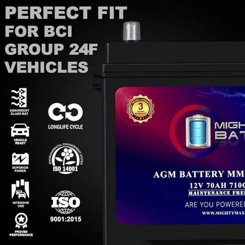 MM G24F Start and Stop Car BCI Group Size 24F 12V 70Ah