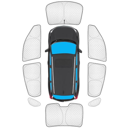 8pcs Thicken Full Sun Shades for Honda Civic Sedan 2016 (8 Count)