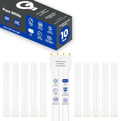 PLL36 850 36W 16.5" Twin Tube Compact Fluorescent Light Bulb 4 (10 Count)