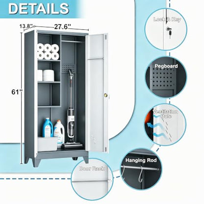 61" Metal Garage Storage Cabinet