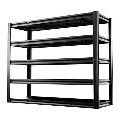 5 Tier 60" W x 20" D x 72" H Garage Shelving Metal Storage Rack 3000LBS Garage Shelving Heavy Duty Adjustable Storage Shelves Unit for Industrial Warehouse Basement Utility Shelf