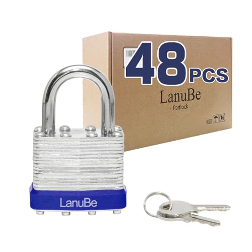 Laminated Keyed Alike Padlock 48 Pack 1.6