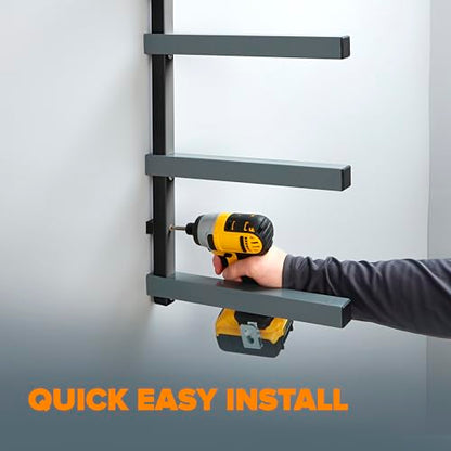 4 Level Lumber Storage Rack Wall Mount Wood Rack For Garage Organizer