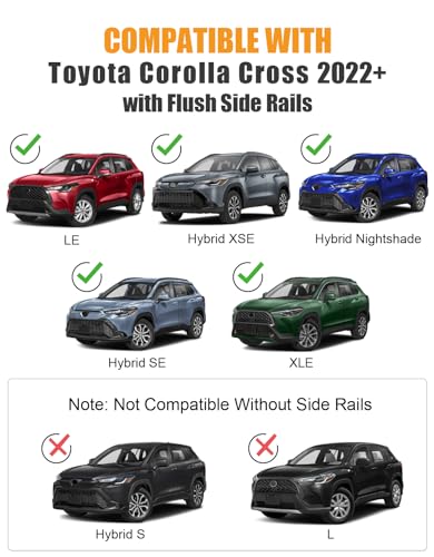 260Lbs Roof Rack Cross Bars for Toyota Corolla Cross 2022
