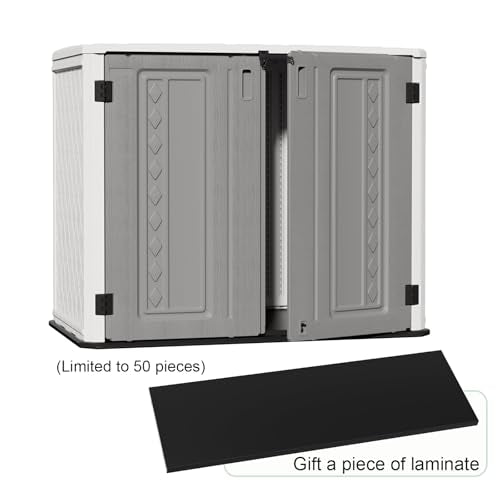Outdoor Storage Shed Diamond Texture 4x3FT Horizontal Shed