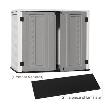 Outdoor Storage Shed Diamond Texture 4x3FT Horizontal Shed