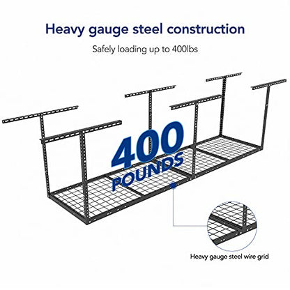 2x8 Overhead Garage Ceiling Storage Rack Organization