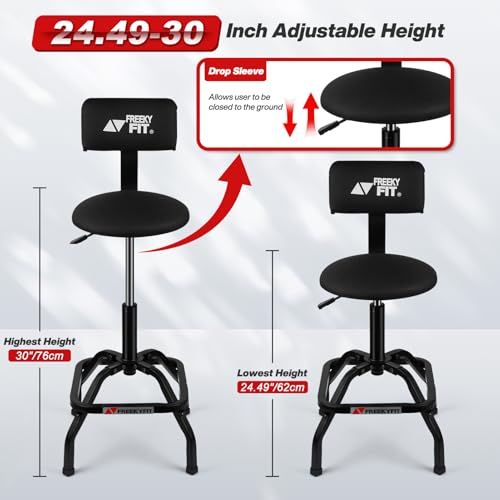 Shop Stool with Backrest