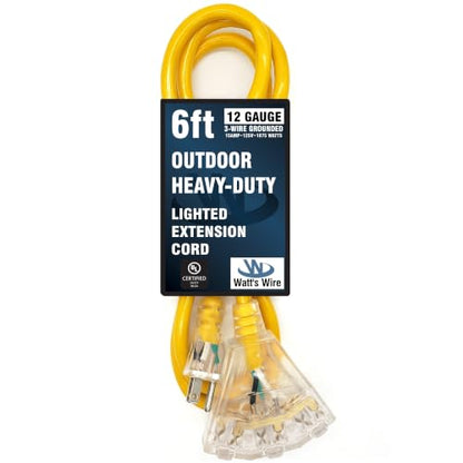 6 ft Short Outdoor Extension Cord (6 Foot)