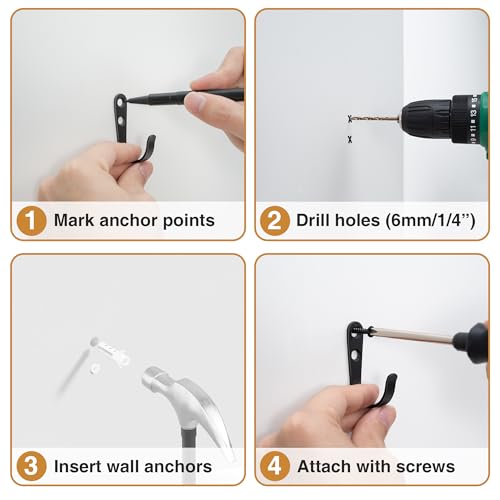 10Pcs Wall Hooks (10 Count)