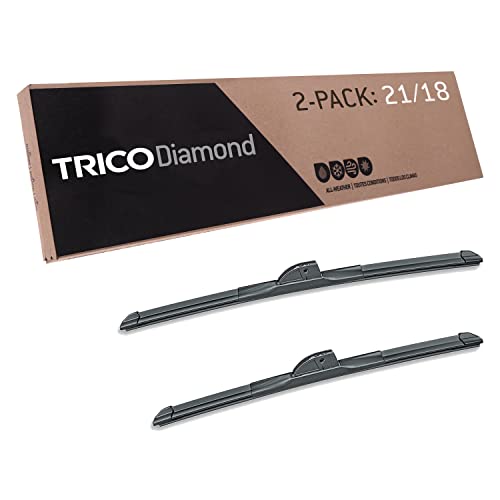 Diamond 21" + 18" Super Premium Automotive Replacement Windshield Wiper Blades (2 Count)