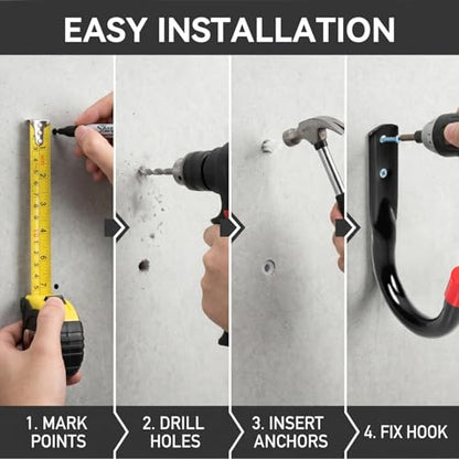 Wall Mount Garage Storage Hooks (6 Count)