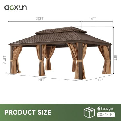 14' X 20' Hardtop Gazebo with Drainage
