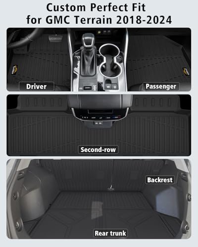 Floor Mats & Cargo Liner & Backrest Mat Custom for GMC Terrain 2018