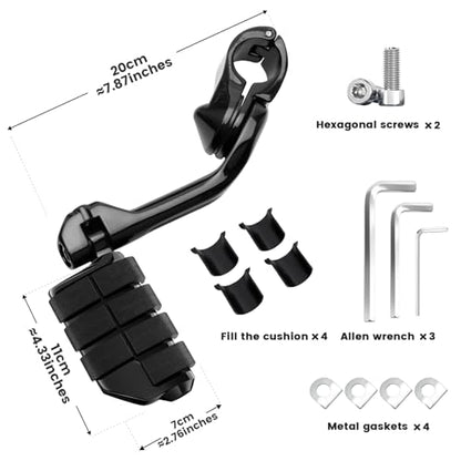 1.25" Highway Pegs Long Angled Pegs Adjustable for Harley Davidson Touring Road King Road Glide Street Glide Electra Glide Dyna Sportster Softail 1 1