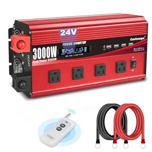 3000W Power Inverter 24V to 110V