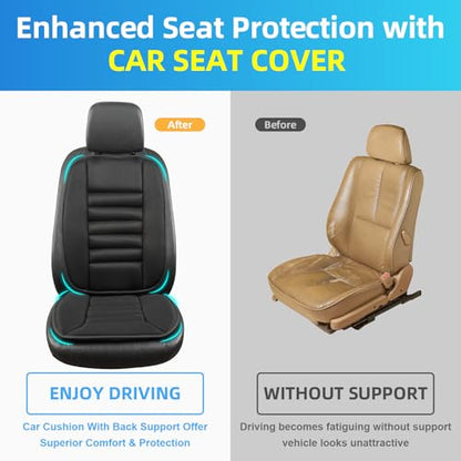 Car Seat Cushion with Back Support Pillow (2 Count)