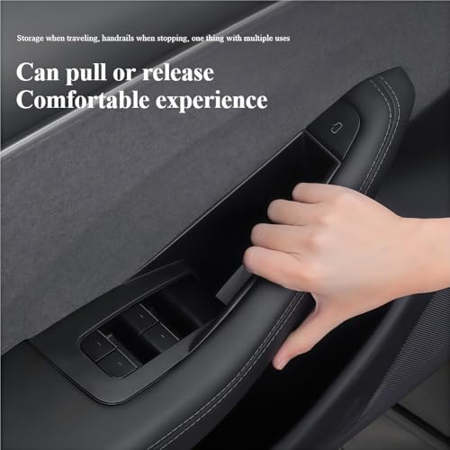 GGCLIMAX 4Pcs Car Organizer Door Handle Storage Box Side Door Box Compatible with Tesla Model Y
