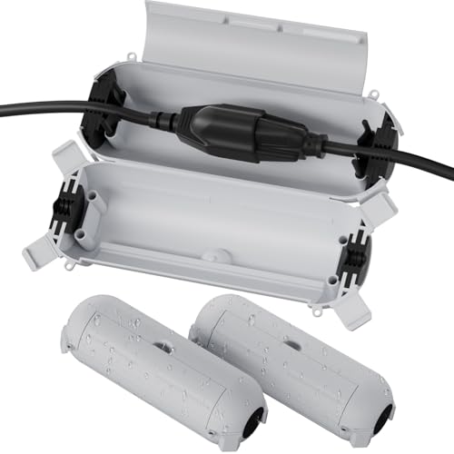 3 Pack] Flemoon Outdoor Extension Cord Safety Cover with Waterproof Seal