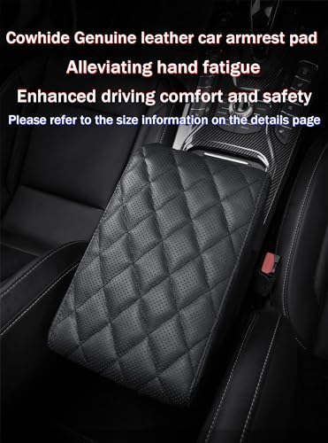 Car Center Console Armrest Cover Genuine Leather