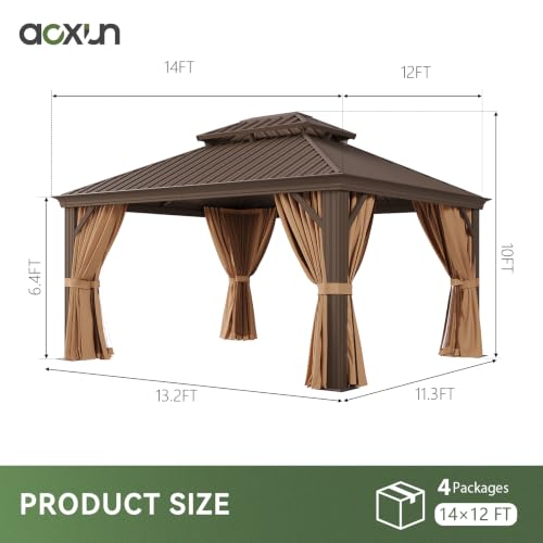 12' X 14' Hardtop Gazebo with Drainage