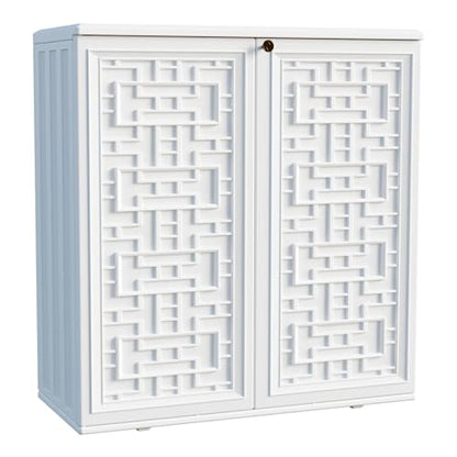 Indoor Outdoor Storage Cabinet Waterproof with Shelf