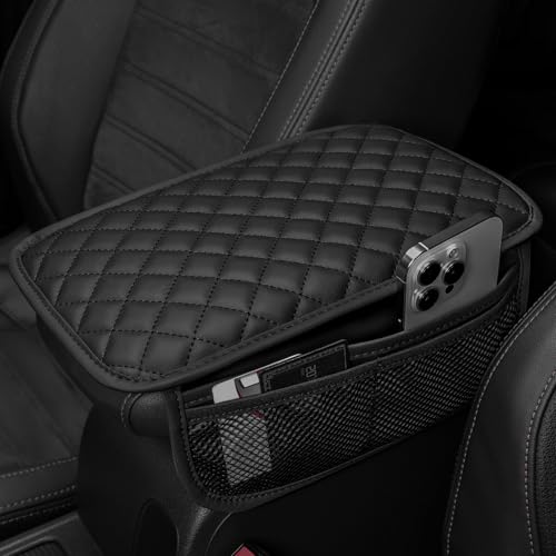 Car Center Console Cover with 6 Storage Pockets