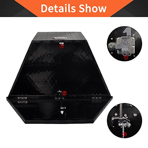 33 Inch Aluminum Trailer Tongue Tool Box 5 Bar Tread Wide Utility