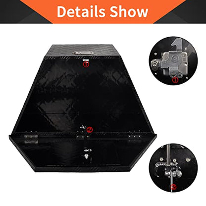 33 Inch Aluminum Trailer Tongue Tool Box 5 Bar Tread Wide Utility