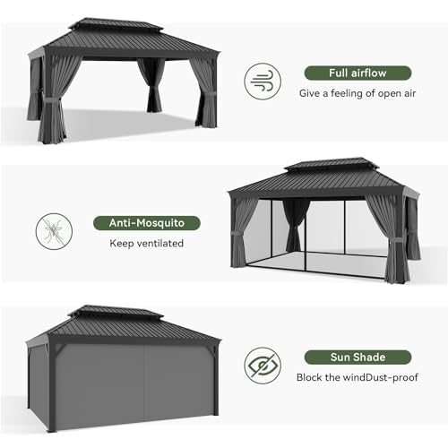 12' X 16' Hardtop Gazebo with Drainage