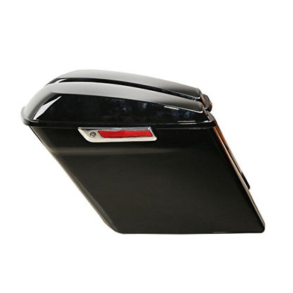Motorcycle Stretched Saddlebags with Black Conversion Brackets Fit For Harley Softail Deluxe Heritage Softail 1984