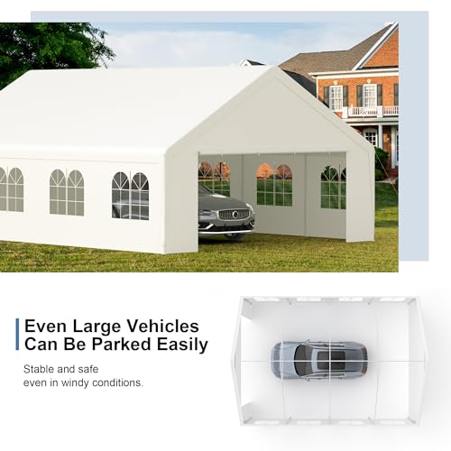 Carport 20' x 26’ Heavy Duty Portable Garage All