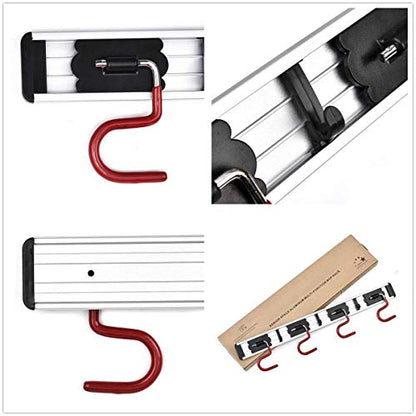 Wall Mounted Mop and Broom Holder Stainless Steel S Type Broom Rack Anti
