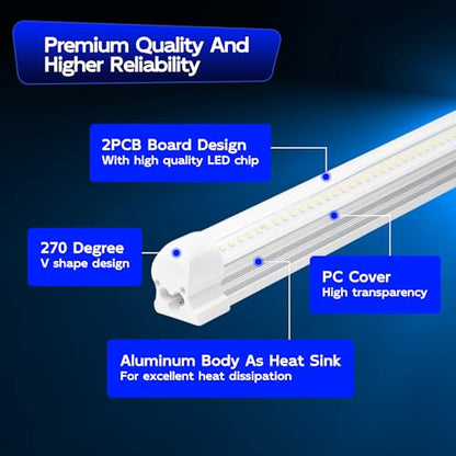T8 LED Shop Lights 2FT (6 Count)
