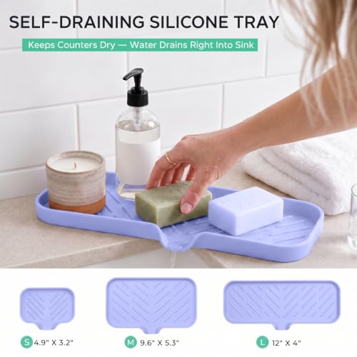 Silicone Soap Dish with Drain Spout