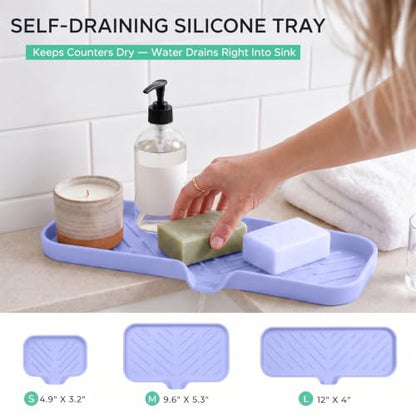 Silicone Soap Dish with Drain Spout