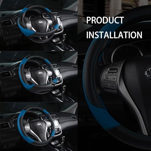 Leather Car Steering Wheel Cover
